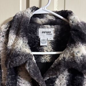 Black and Gray Teddy Jacket. Sister’s Outerwear!!!!!